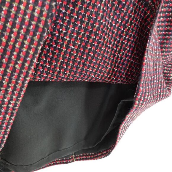 The Limited Red Black Tweed Pencil Skirt Size 14 - Picture 8 of 11